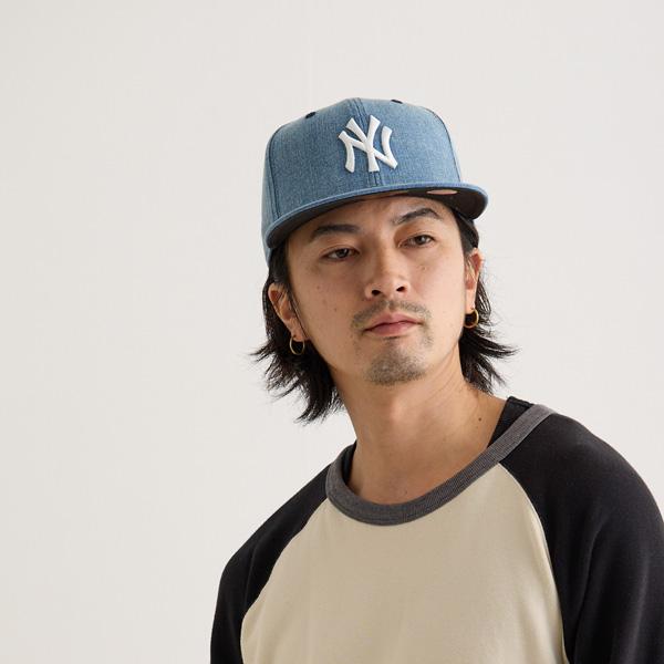 59FIFTY ニューエラ デニム キャップ ウォッシュドデニム ブルー