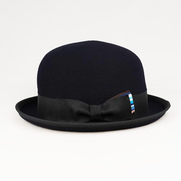 WELLINGTON LONDRES アルゼンチン製 ボーラーハット ハット 黒 グログラン巻きボーラーハット 58cm 60cm メンズ レディース 山高帽