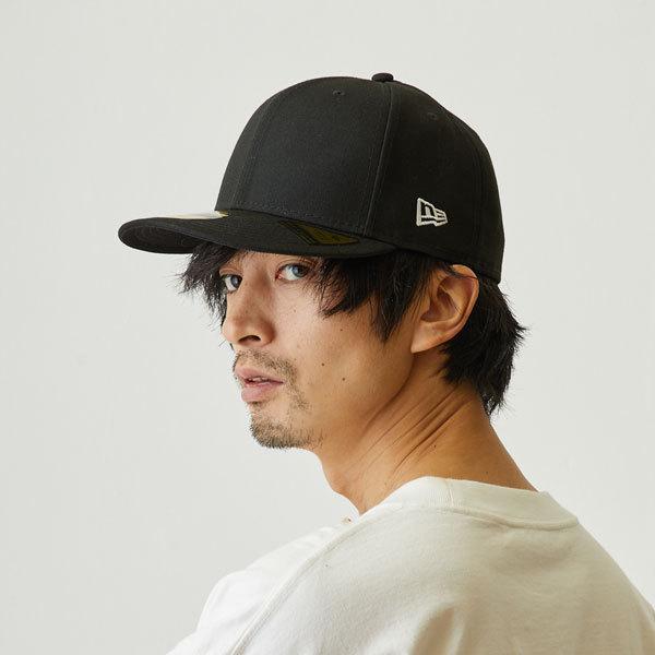 ニューエラ プレカーブ キャップ 無地 ベーシック Basic Pre-Curved 59FIFTY 黒 ブラック カーキ ベージュ ロゴなし｜lion-do｜24