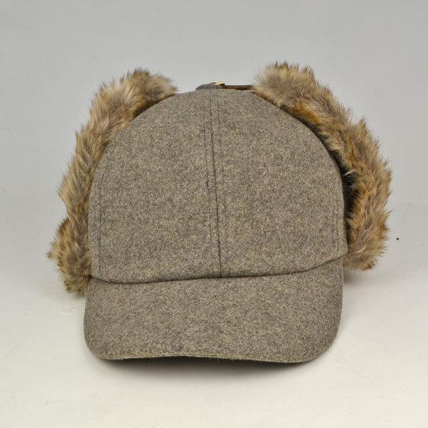 メルトン フライトキャップ 耳当て付き 耳付き 防寒 ファー イヤー