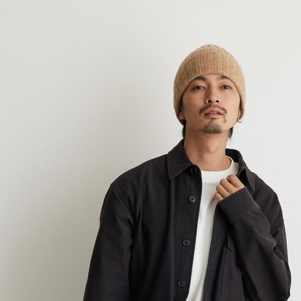 【美品】エブリデイアイライク カシミヤ混 ウール ニットキャップ ニット帽 美品】エブリデイアイライク カシミヤ混 ウール ニットキャップ