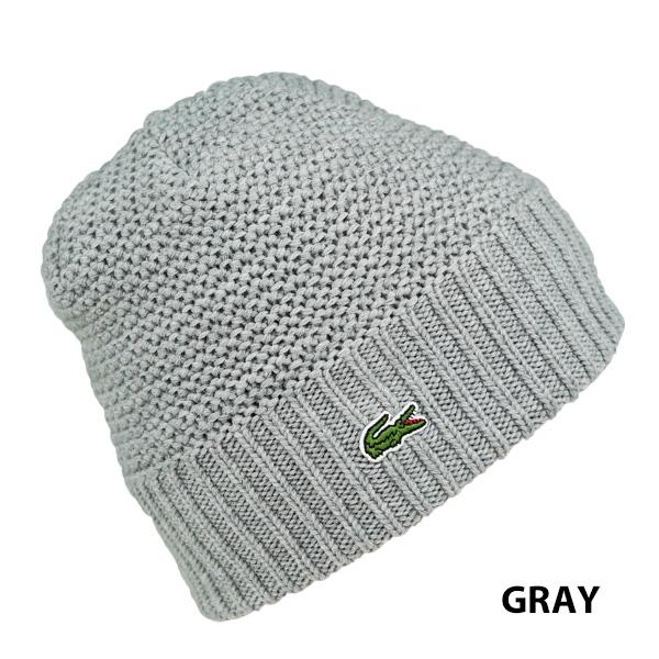 ラコステ ニット帽 L1386 メンズ レディース ブラック 黒 グリーン 緑 グレー LACOSTE（ラコステ） ニット帽 L1386 メンズ レディース ブラック 黒