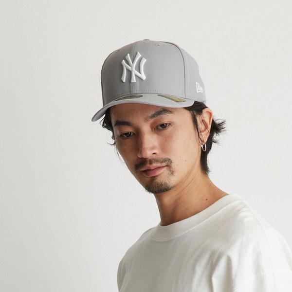 NEW ERA（ニューエラ） プレカーブ MLB キャップ グレー 黒 ヤンキース