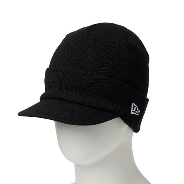 NEW ERA（ニューエラ） ツバ付きニット帽 VIZOR KNIT SHORT 黒