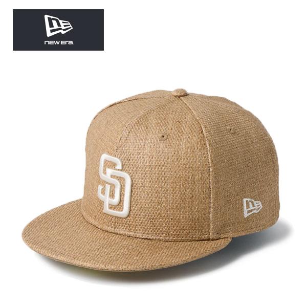 新品 NEWERA SD サンディエゴ ベージュ ニューエラ キャップ MLB 59FIFTY ニューエラ 麦わら風 キャップ サンディエゴ・パドレス