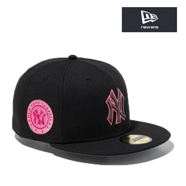 NEW ERA 9FORTY NYヤンキース ラインストーン キャップ黒ピンク 59FIFTY ニューエラ キャップ ストロベリームーン ニューヨーク