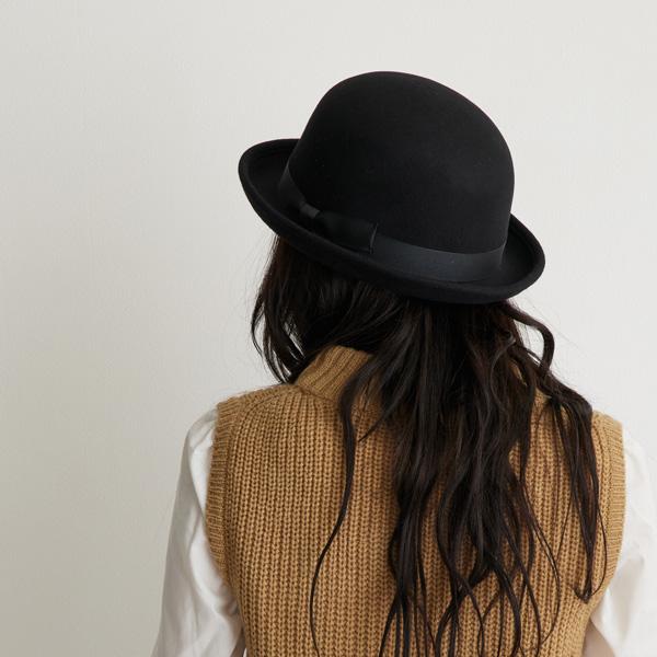 Ruben ポケッタブル フェルト ボーラーハット 大きいサイズ 58.5cm