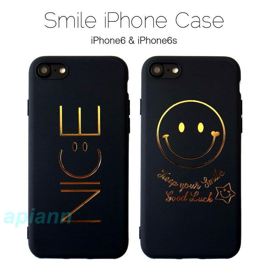 Sale 箔押し スマイル マーク Iphone6 Iphone6s ケース 液晶フィルム付き ニコニコ ニコちゃん スマイリー アイフォンケース Iphoneケース Zf Jk96 Liona 通販 Yahoo ショッピング