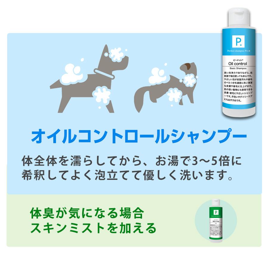 犬 シャンプー P. ピードット Eタイプ ベタベタ・臭い・湿疹対策5点セット 500ml 臨床獣医師監修 フェレット 猫 ペット用シャンプー アミノ酸系シャンプー_3