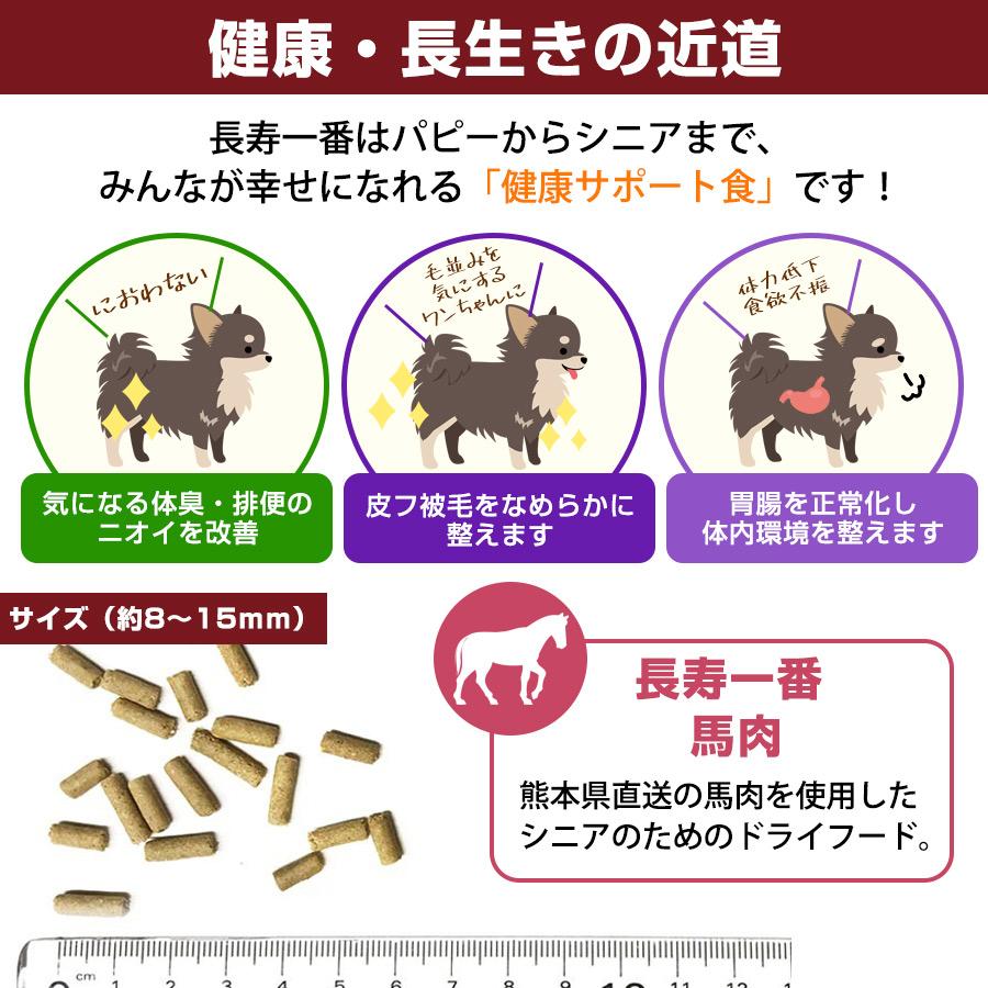 ドッグフード 長寿一番 馬肉 嵐山善兵衛作 800g 国産 完全無添加 犬