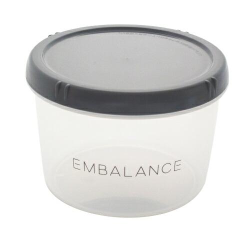 EMBALANCE エンバランス ラウンドコンテナ L 750ml グレー : リプリ