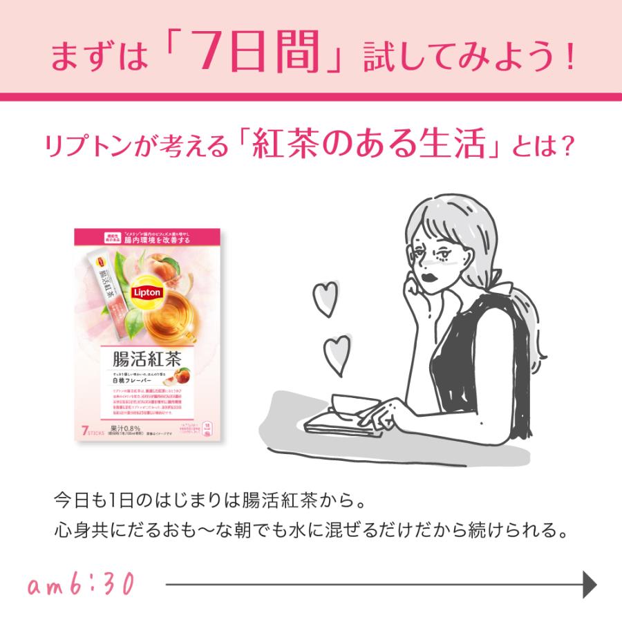 紅茶 リプトン 腸活紅茶 機能性表示食品 アップルフレーバー パウダースティック 7本｜lipton-jp｜10