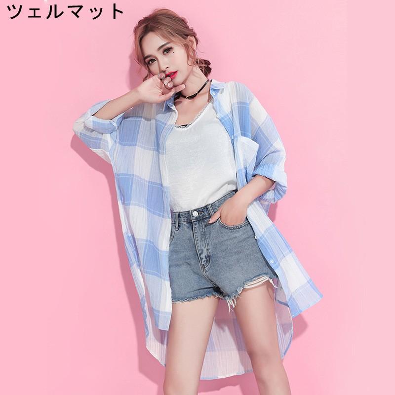 ワンピース レディースファッション 半袖 着痩せ ゆったりワンピース チェック柄 シャツワンピース 夏 代30代40代 Supersport Tn