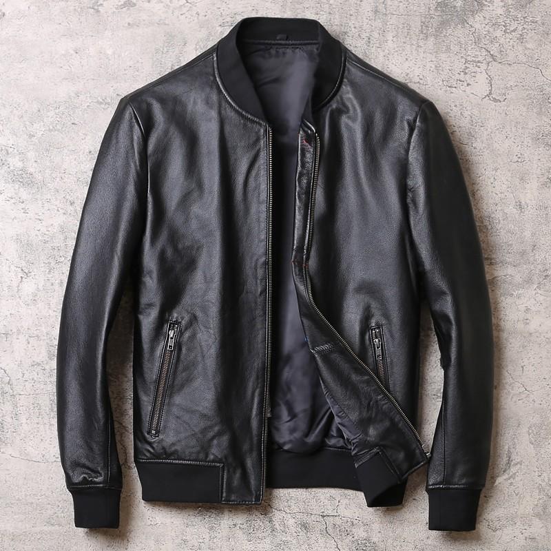 最安値挑戦 春秋冬 本革ジャケット カッコイイ ライダースジャケット ファッション 革ジャン レザーコート カジュアル防風 牛革製スタジアムジャケット 最大30 Off Www Skylanceronline Com