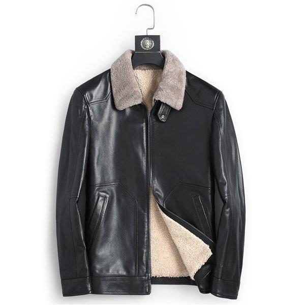 暖かい もこもこ Xrxl Liptonツェルマ ラム 毛皮コート メンズジャケット 本革 厚手 防寒 ライダースジャケット 秋冬 ウール メンズジャケット ファーコート ウール 黒 厚手 もこもこ ムートンジャケット