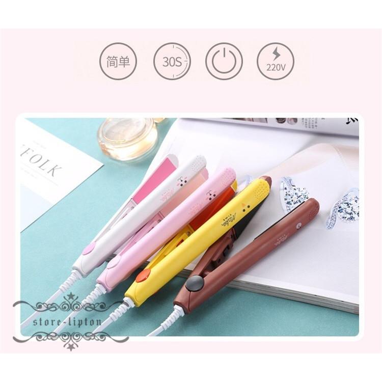 ヘアアイロン 可愛い ミニヘアアイロン 2way ストレート カール対応 ハンディータイプ 携帯便利 Xrxtf Liptonツェルマ 通販 Yahoo ショッピング