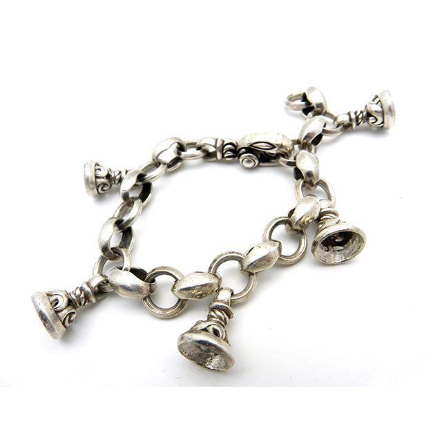 ノーブランド　シルバー925 アクセサリー ノーブランド ベルモチーフ ブレスレット SV925 シルバー 銀 男性用