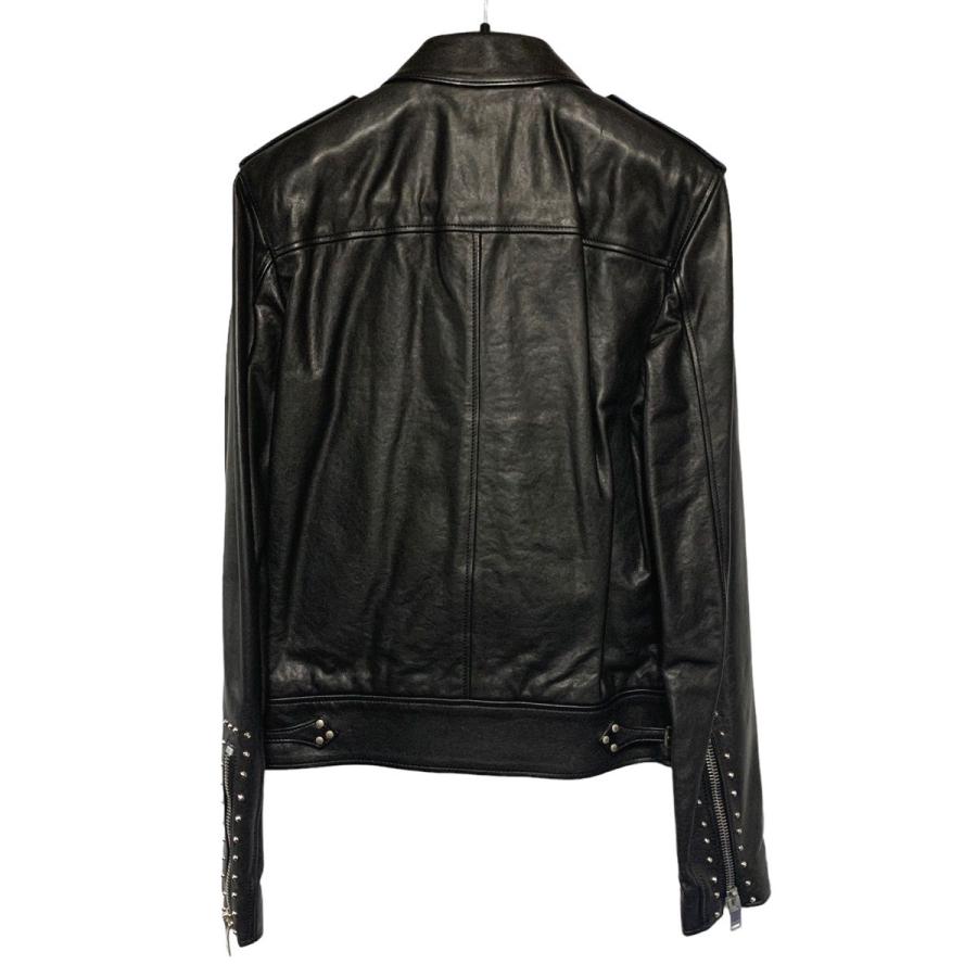 【中古】 Saint Laurent サンローラン スタッズ シングル ライダースジャケット 344669 Y5EC1  20011866 AO｜liqueurbank｜03