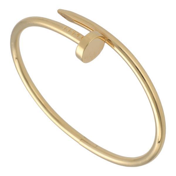 New限定品 バングル イエローゴールド K18yg B 18 ブレスレット クル アン ジュスト カルティエ Cartier Used 中古 アクセサリー rs 中古 歌舞伎屋 メンズ レディースアクセサリー