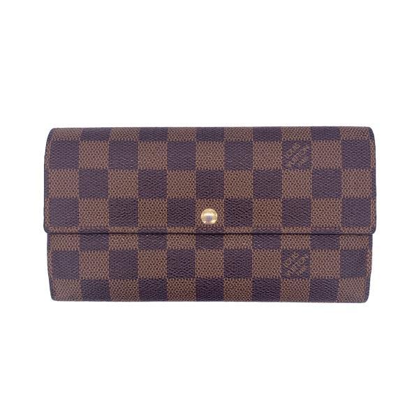 ルイヴィトン/LOUIS VUITTON ポルトフォイユ サラ N61734 ダミエ エベヌ ブラウン 長財布 ウォレット フラップ レディース    22019309DS｜liqueurbank｜03