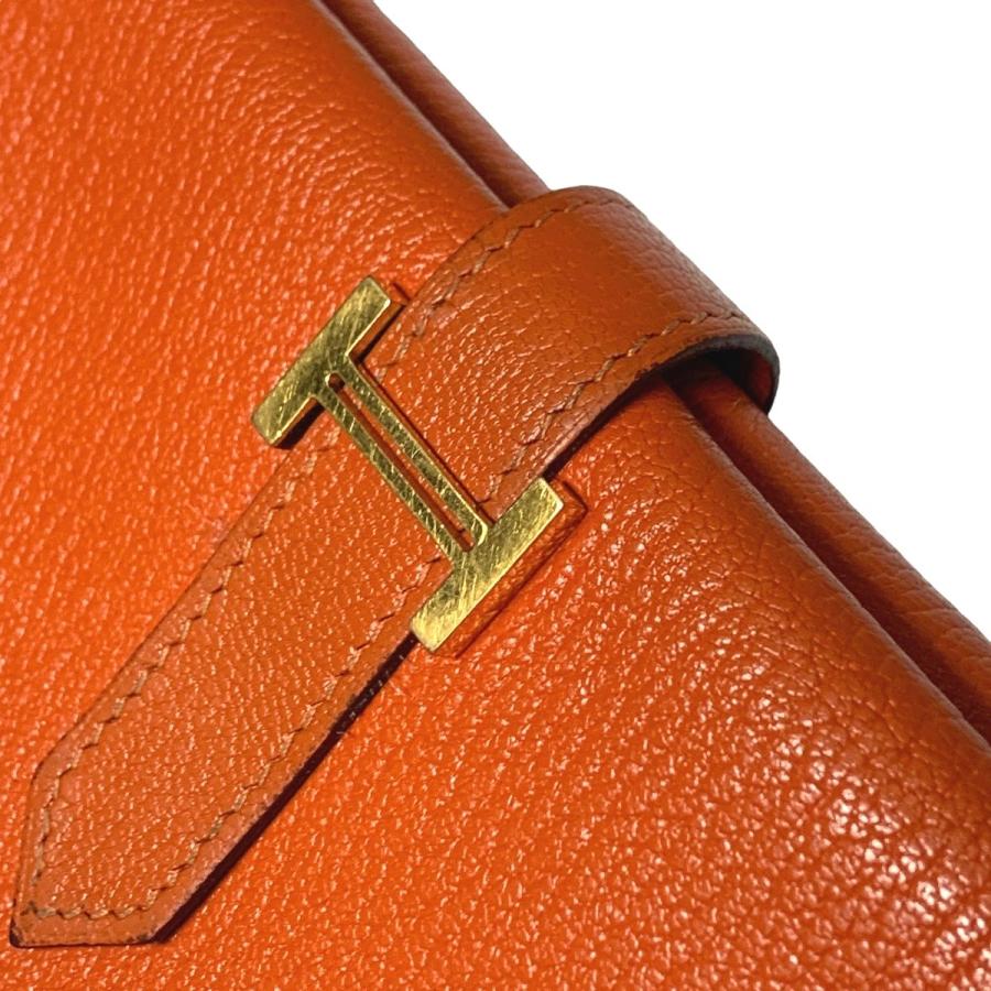 【中古】 HERMES エルメス ベアン クラシック メンズ財布   3つ折り長財布 ゴールド金具 □H刻印 23037734 AO｜liqueurbank｜14