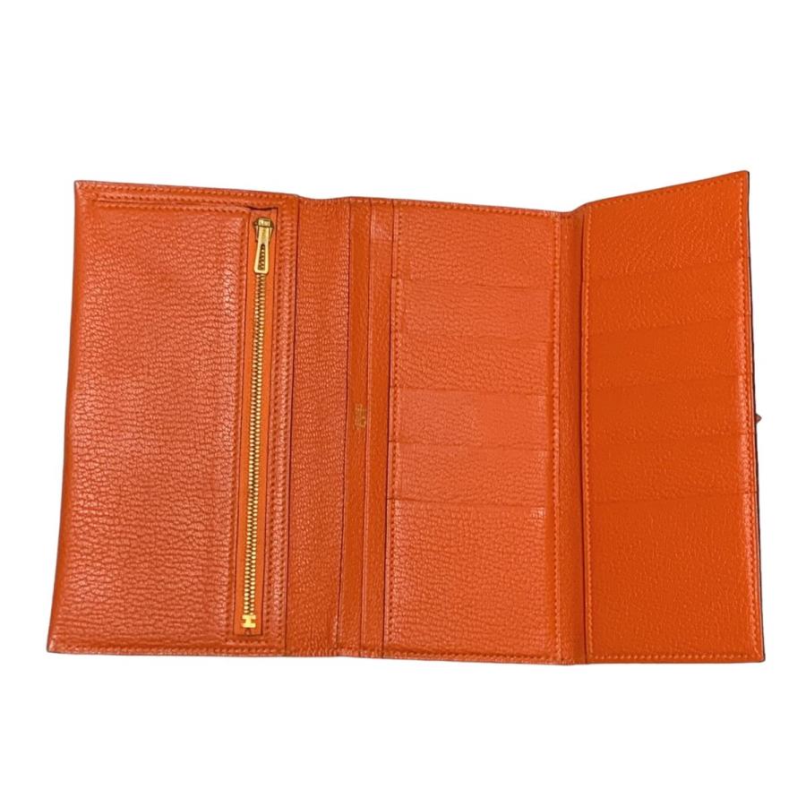 【中古】 HERMES エルメス ベアン クラシック メンズ財布   3つ折り長財布 ゴールド金具 □H刻印 23037734 AO｜liqueurbank｜07