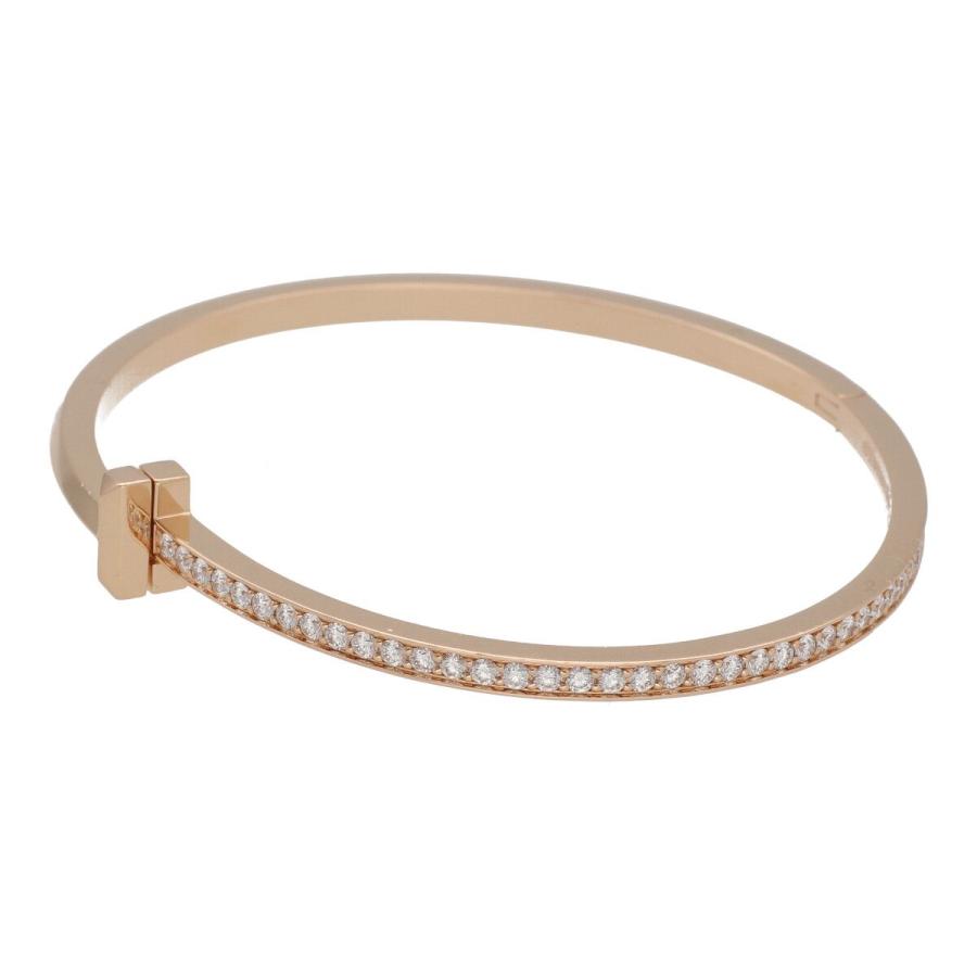 中古】 Tiffany ＆ Co. ティファニー Tワン ヒンジ バングル ナロー