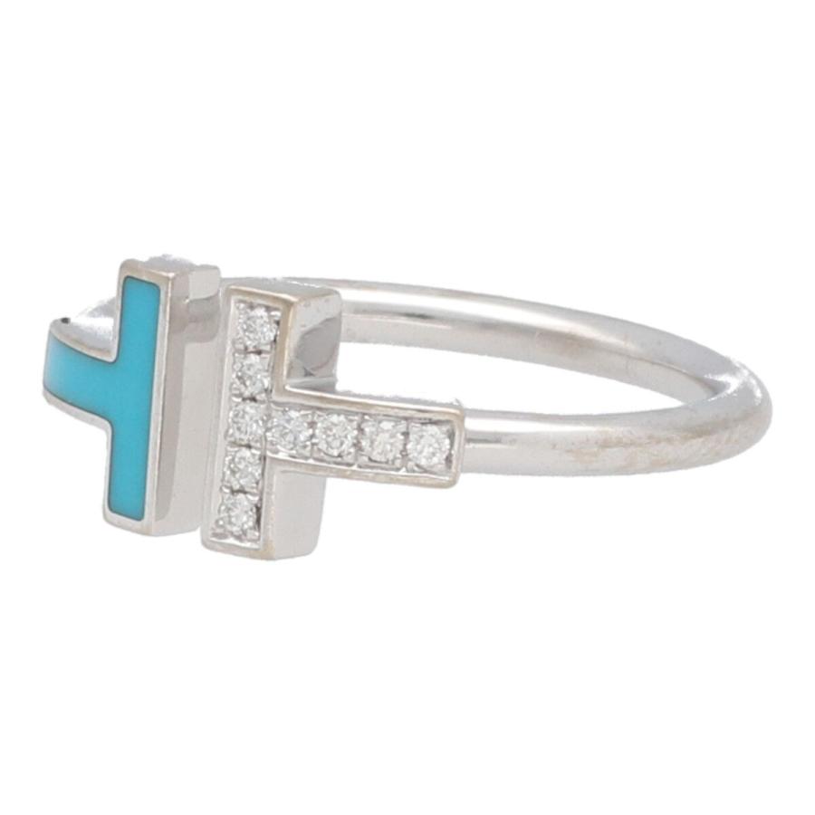 【中古】 Tiffany ＆ Co. ティファニー ダイヤモンド  ワイヤー リング 指輪 T 64028162 K18WG  24014112 LI｜liqueurbank｜03