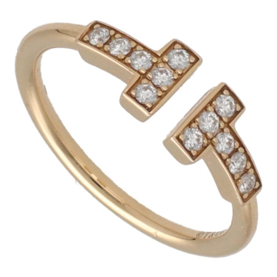 中古】 Tiffany ＆ Co. ティファニー Tワイヤーリング K18RG ローズ 