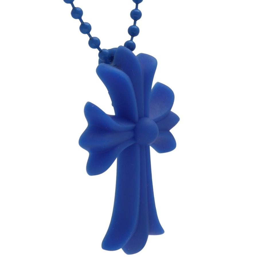 クロムハーツ ラバー クロス ネックレス ダークブルー　新作 クロムハーツ ラバー クロス ネックレス ダークブルー 新作 クロム