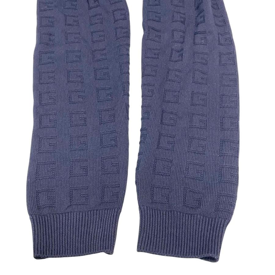GUCCI グッチ 662153 スクエアG 総柄Vネックニットセーター L ネイビー