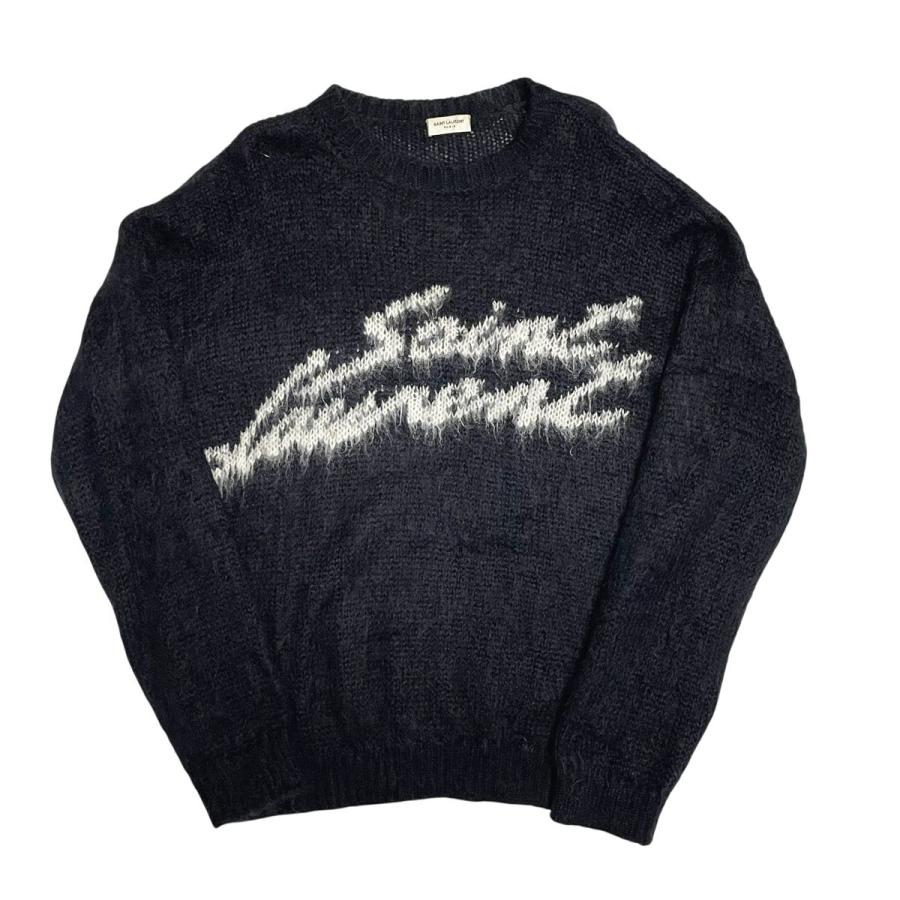 SAINT LAURENT 【中古】 Saint Laurent サンローラン ロゴ モヘア
