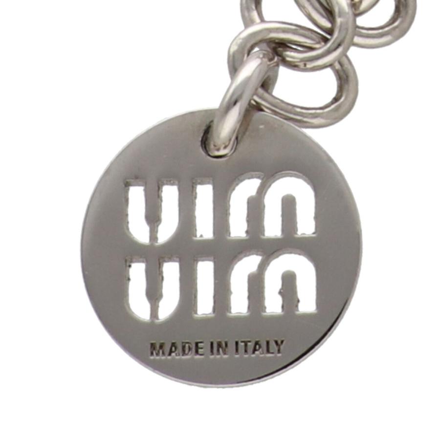 miu miu ロゴ クリスタル ネックレス シルバー Miu miu necklace silver - Gem 【中古】 MIU MIU ミュウミュウ