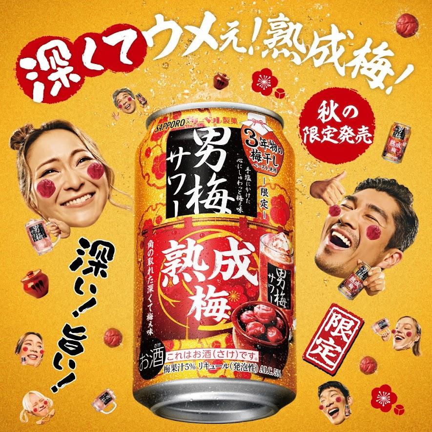 サッポロ 男梅サワー 送料無料 熟成梅 350ml×1ケース/24本 あす