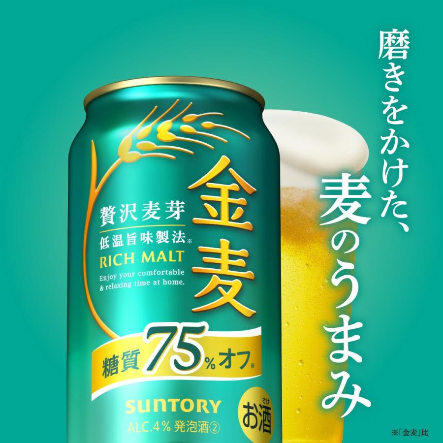 金麦 あすつく 送料無料 サントリー 糖質75％オフ 金麦オフ 350ml×3 