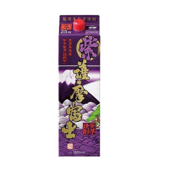 濱田酒造 紫薩摩富士 芋 25度 パック 1.8L 正規通販 人気商品 1800ml あすつく 1本