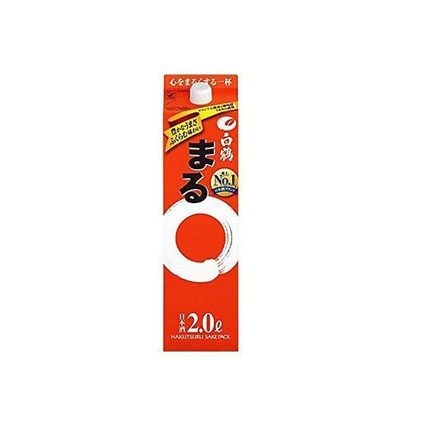 あすつく 送料無料 日本酒 白鶴 サケパック まる 2000ml 2L×6本/1ケース（Yahoo!・リカーBOSS）