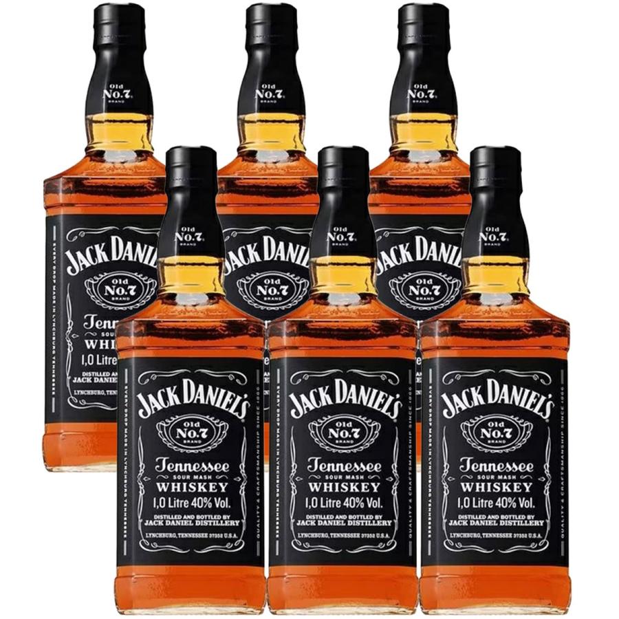 JACK DANIEL'S（ジャックダニエル） 送料無料 ブラック 1000ml 1L×6本