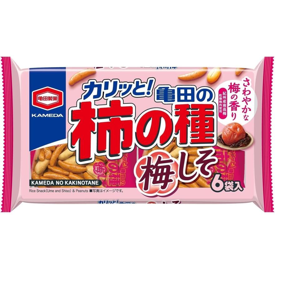 送料無料 亀田製菓 亀田の柿の種 梅しそ 6袋詰×3ケース/36袋 送料無料 亀田製菓 亀田の柿の種 梅しそ 6袋詰×3ケース/36袋 : リカー
