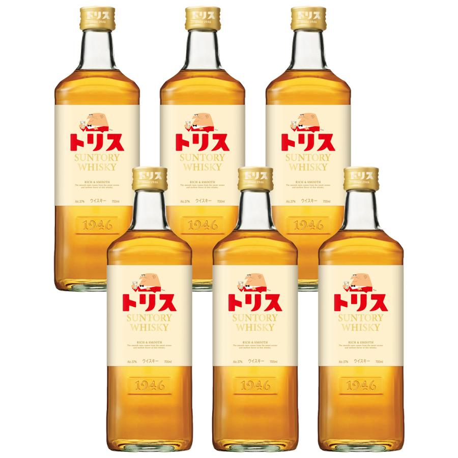 トリス あすつく 送料無料 サントリー トリスウイスキー 37度 700ml×6