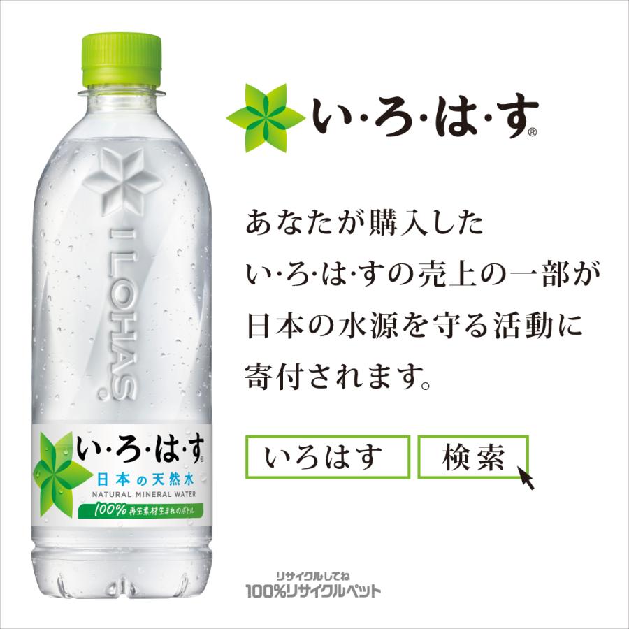 い・ろ・は・す 6/5限定P3% 送料無料 コカ・コーラ なし 540ml×2ケース