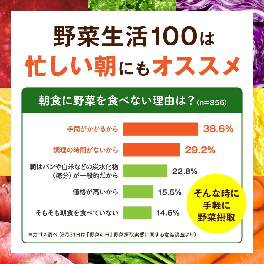 5/12限定+3％ 送料無料 KAGOME カゴメ 野菜生活100 マンゴーサラダ 200ml×96本 4ケース｜liquor-boss1｜06