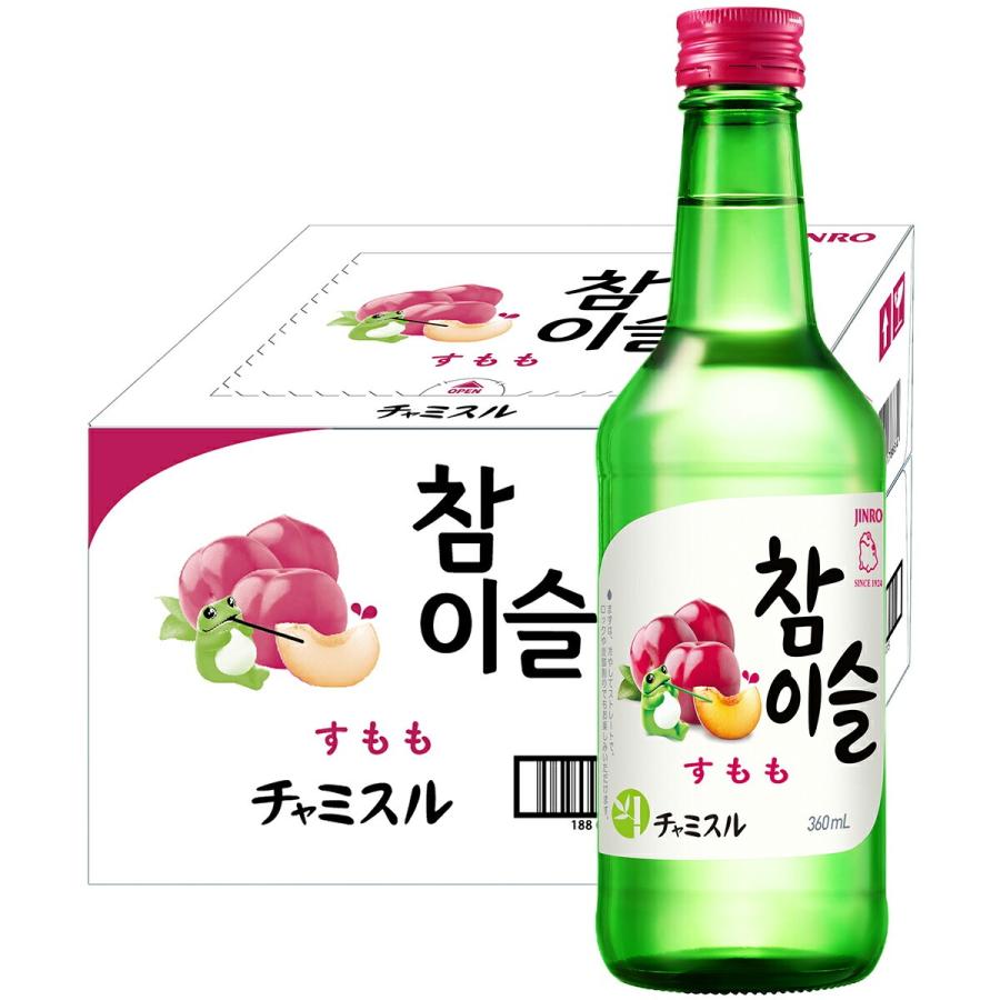 あすつく 送料無料 眞露 JINRO チャミスル すもも 13度 360ml×20本