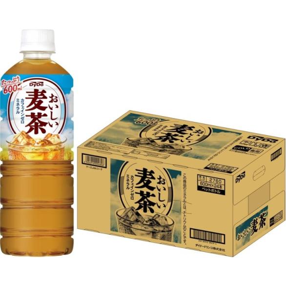 送料無料 ダイドー おいしい麦茶 600ml×1ケース/24本（Yahoo!・リカーBOSS）