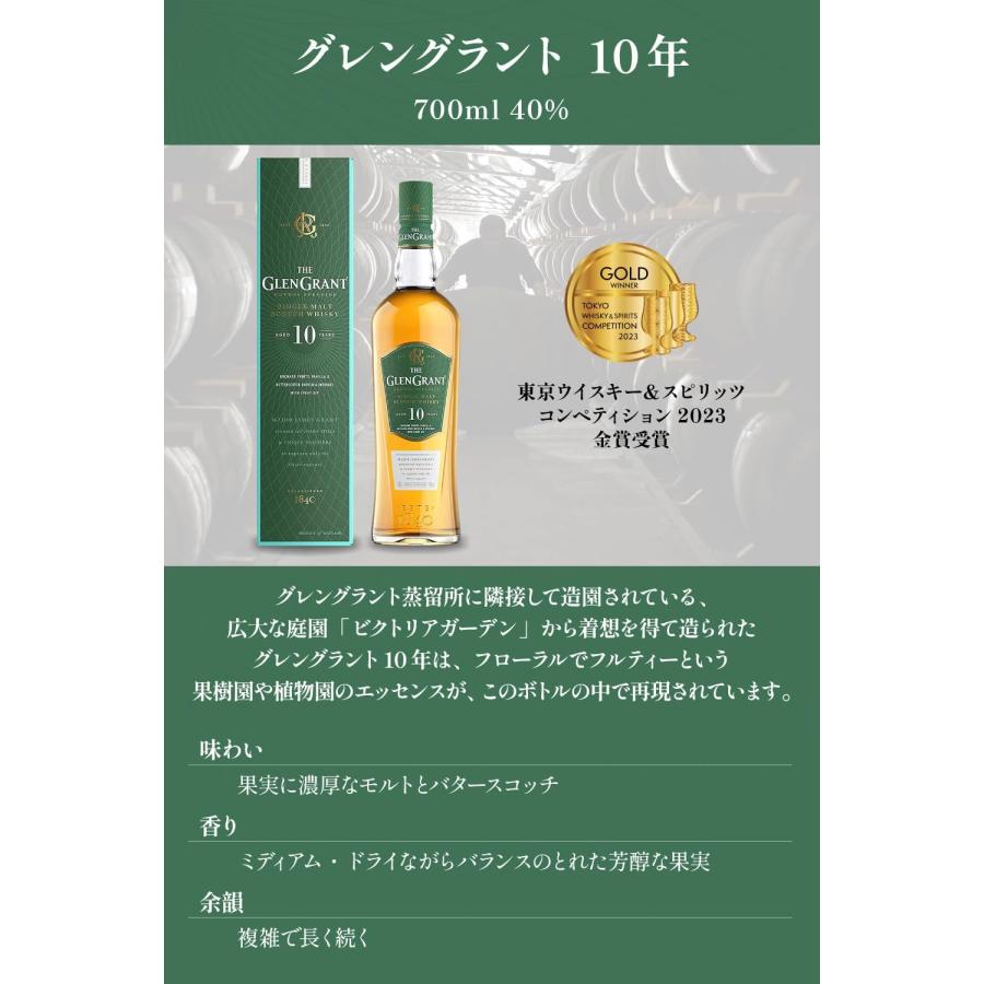 THE GLEN GRANT（グレン グラント） シングルモルト 10年 700ml 1本ご