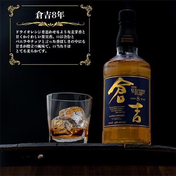 送料無料 松井酒造 マツイピュアモルトウイスキー 倉吉 8年 43度 700ml
