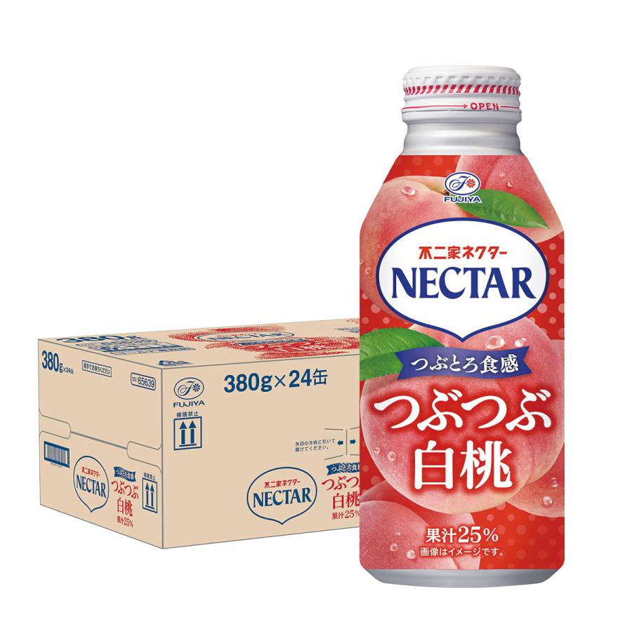 ネクター 送料無料 伊藤園 不二家 つぶつぶ白桃 ボトル缶 380ml×1