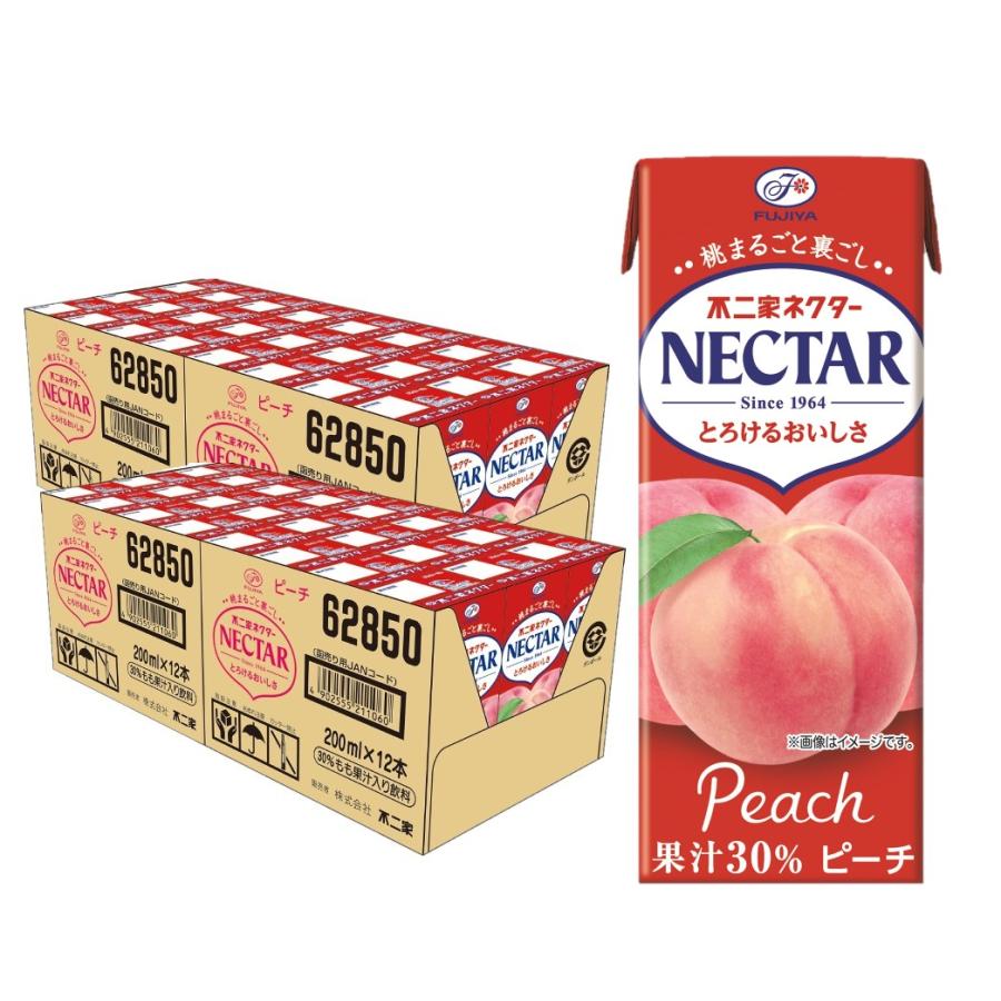 ネクター 送料無料 伊藤園 不二家 ピーチ 紙パック 200ml×2ケース/48本
