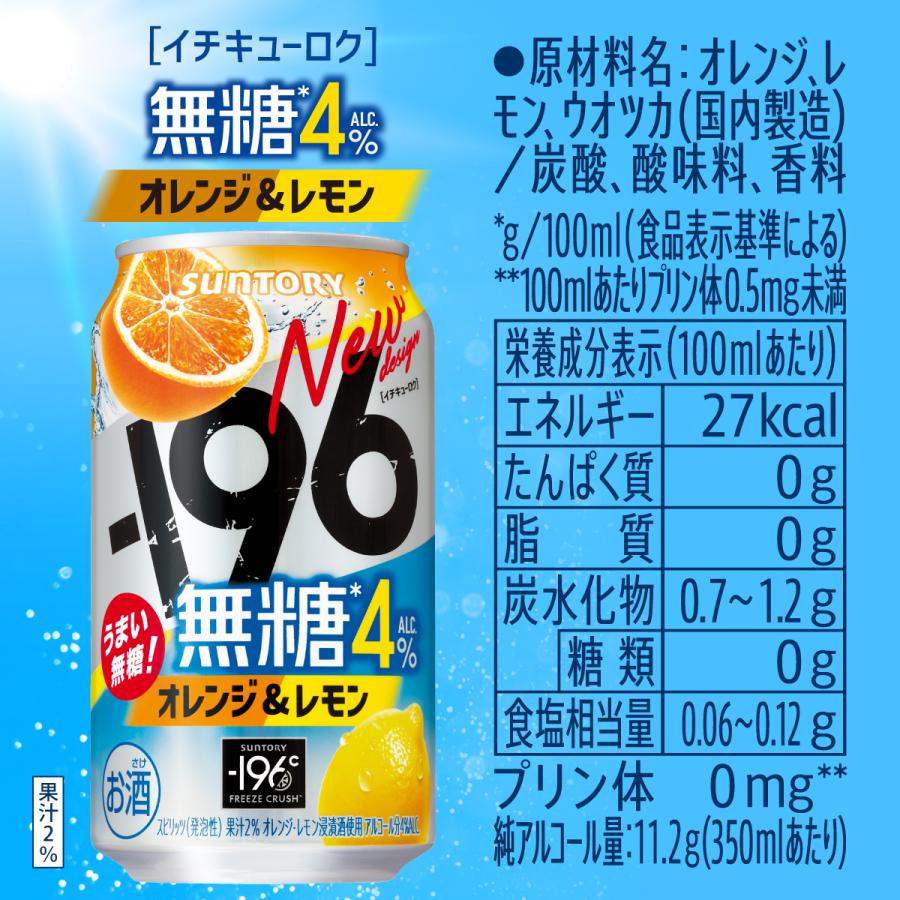 ー196 7/5限定P3％ あすつく 送料無料 サントリー -196℃ 無糖 オレンジ