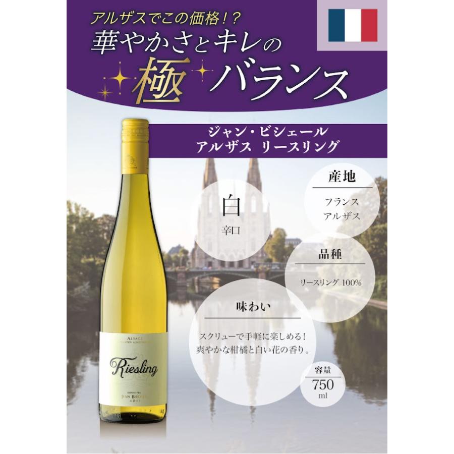送料無料 ジャン・ビシェール アルザス リースリング 750ml 12本 白 フランス リースリング ご注文は12本まで一個口配送可能_1